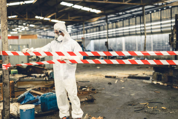 Professional Biohazard Cleanup technician working in Lyons, SD